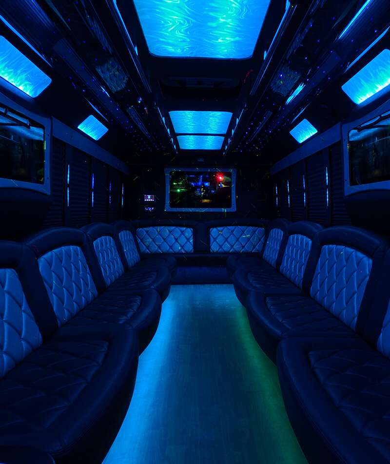 Party bus interior