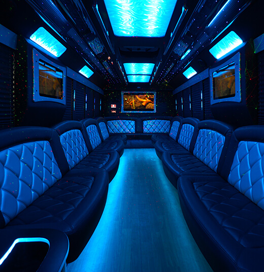 Hummer limo bus interior